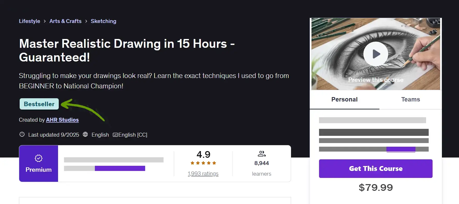 Udemy bestseller proof